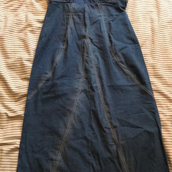 William B strapless denim cotton dress size L - Picture 3 of 6